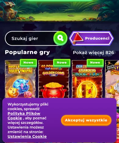 M-wersja Wazamba Wazamba Kasyno w telefonie – wyszukiwarka, Producenci i kafelki gier w m-wersji